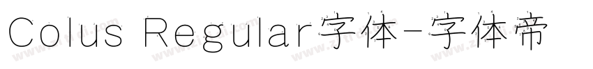 Colus Regular字体字体转换